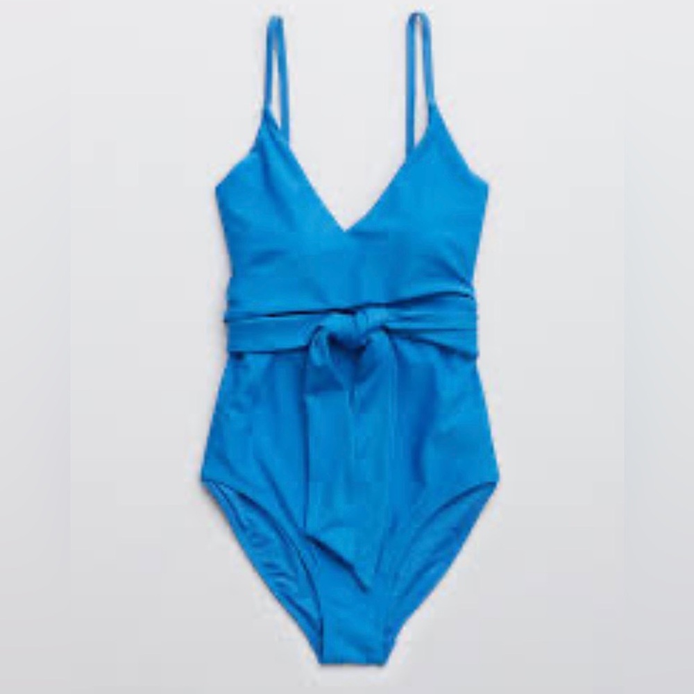 Mynah Blue Swim Large Tie One Piece